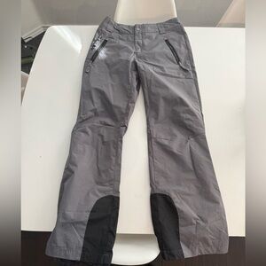 Women’s Ski Pants Charcoal Grey Black Shell Snowboard Snow Pants Sz. Small